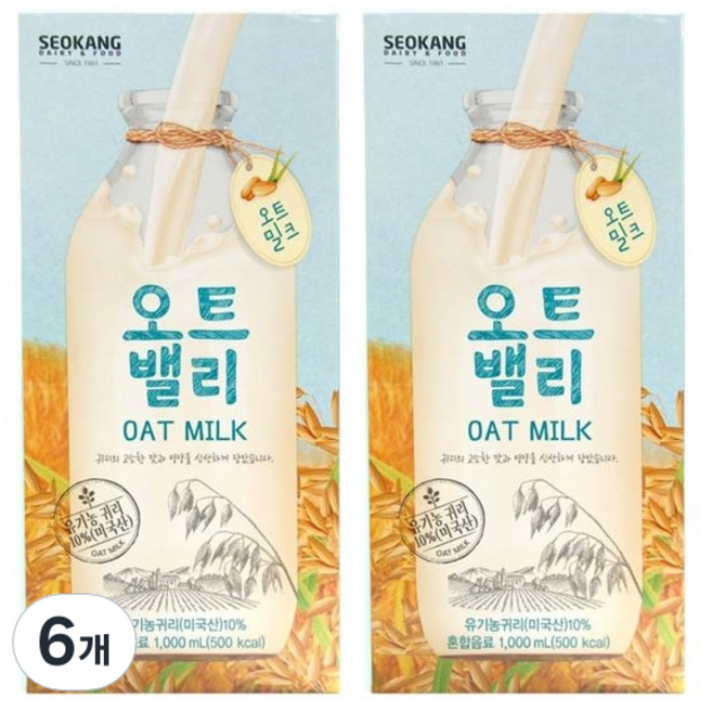 오모패밀리 서강유업 우유, 1L, 6개