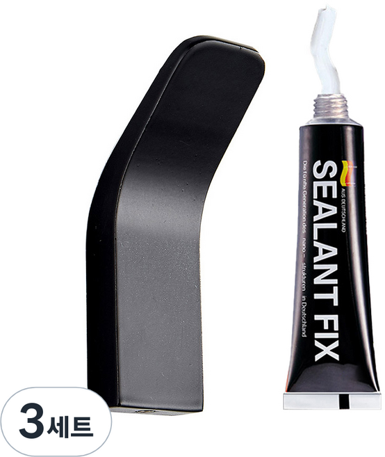 모나코올리브 메탈라인 후크 + 실란트픽스, 블랙, 3세트