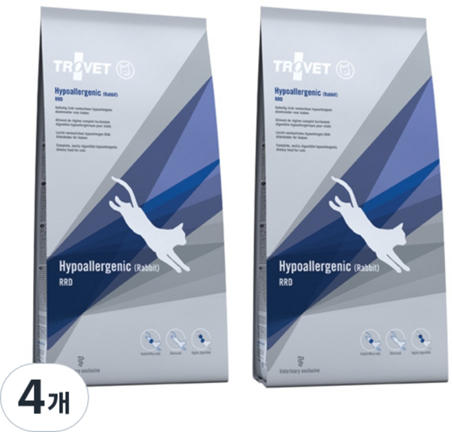 트로벳 고양이 처방식사료, 피부/피모+알러지, 500g, 4개
