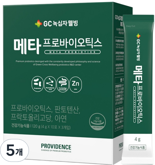 GC녹십자웰빙 메타 프로바이오틱스 30p, 120g, 5개