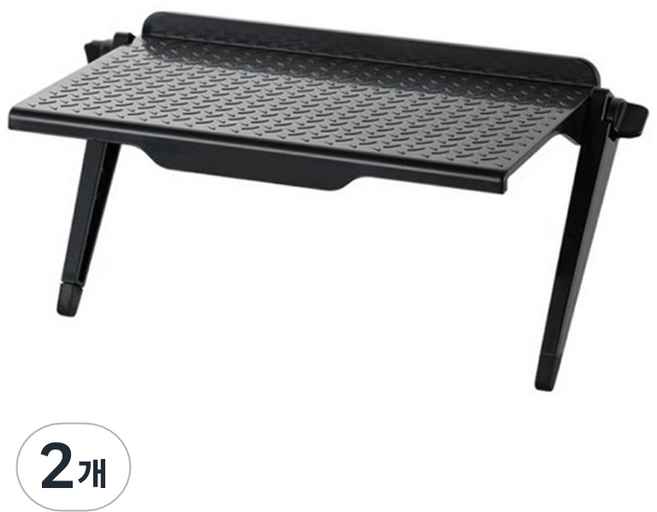 어리마켓 다용도 모니터 거치 선반 215mm, 블랙, 2개