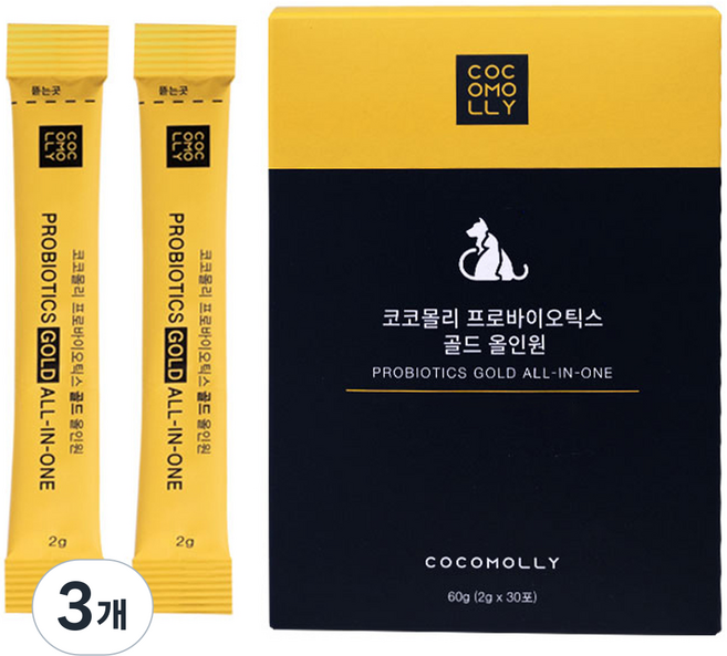 코코몰리 반려동물 골드 올인원 영양제, 60g, 장건강/유산균, 3개
