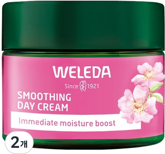 벨레다 와일드로즈 화이트티 스무딩 데이크림, 2개, 40ml - 쿠팡