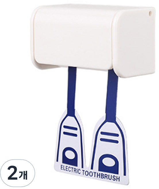 뉴앤룩 붙이는 칫솔 홀더, 화이트, 2개