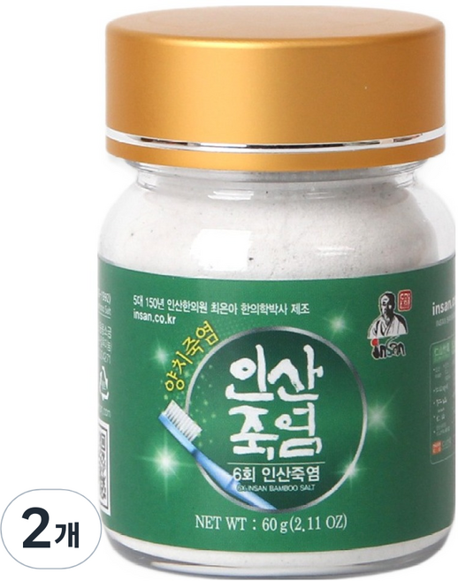 인산죽염 6회 죽염, 60g, 2개