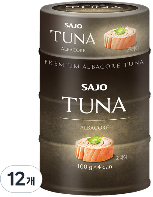 사조참치 프리미엄 알바코 참치, 100g, 12개