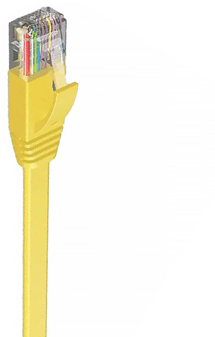 POLYWELL 寶利威爾 CAT6扁線高速網路線 RJ45 福祿克認證 PW15-W59-A307, 7m, 黃色, 1條
