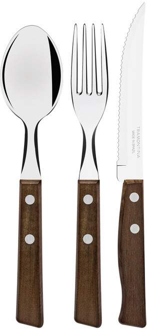 트라몬티나 트레딕셔널 스테이크세트, 혼합색상, 테이블 스푼 + 테이블 포크 + 스테이크 나이프, 1세트