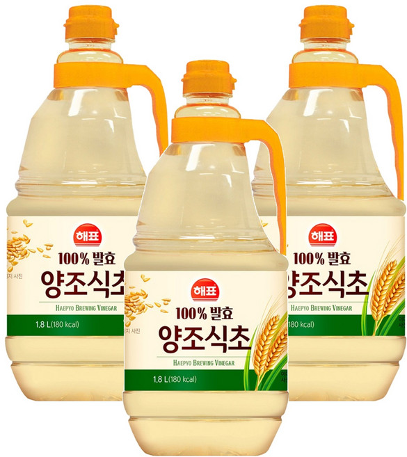 해표 양조식초, 1.8L, 3개