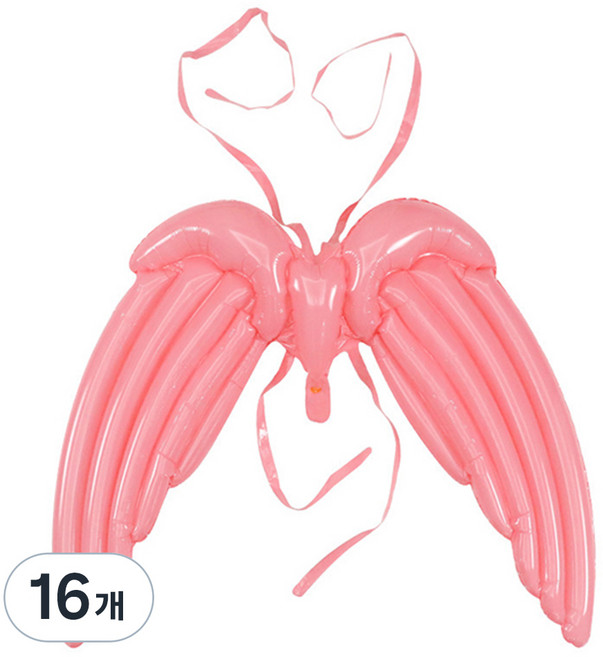 마켓감성 천사 날개 파티 풍선, 핑크, 16개