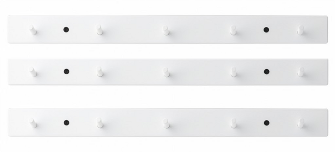 UdiLife 優的生活大師 北歐原木掛架5勾, 雪白, 3個