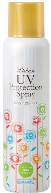 LISHAN UV防曬噴霧 SPF50+ PA++++ 白色, 100g, 1瓶