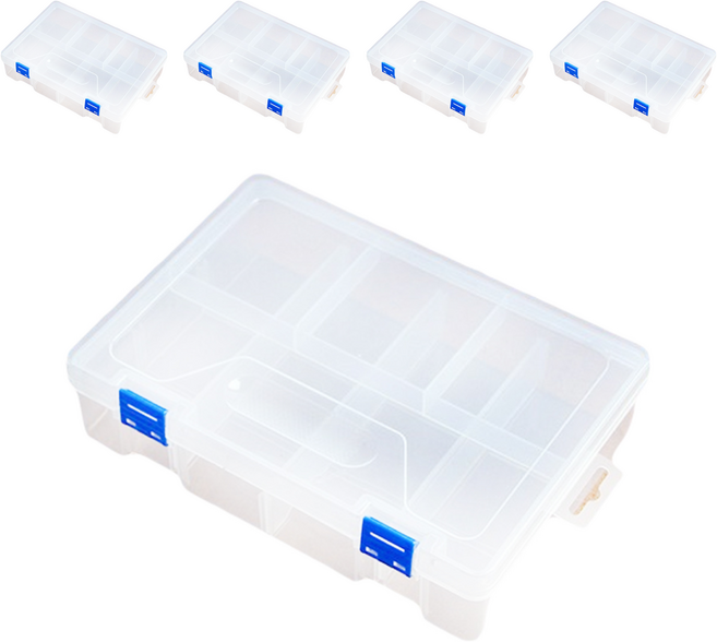 칸칸 수납함 멀티 박스, 혼합색상, 5개