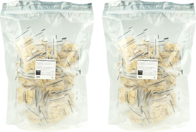 튀긴마늘 슬라이스 소포장 5g 50p, 250g, 2개