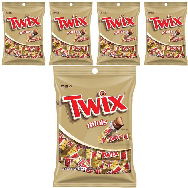 트윅스 미니 초콜릿, 160g, 5개