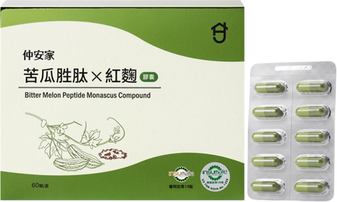 JOIN HOME 仲安家 苦瓜胜肽紅麴膠囊, 60顆, 1盒