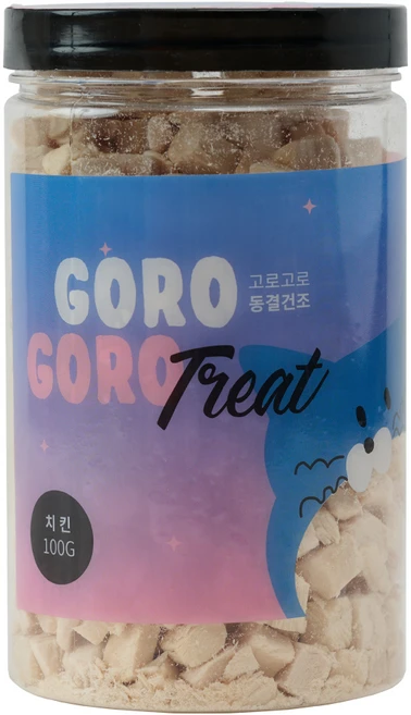 gorogoro 반려동물 트릿 동결건조간식 일반형, 100g, 1개, 치킨 - 쿠팡