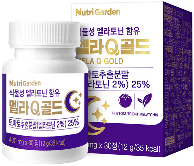 뉴트리가든 식물성 멜라토닌 함유 멜라Q 골드 30p, 12g, 1개