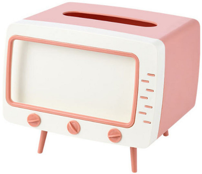 핸드폰 거치 디비 모양 티슈 케이스, 핑크, 1개