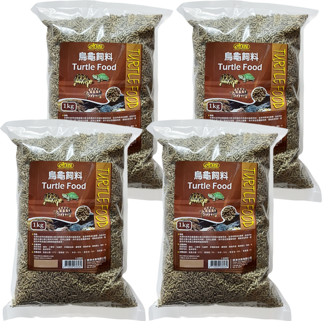 ISTA 伊士達 烏龜飼料 補充包 I-3292, 1kg, 4袋