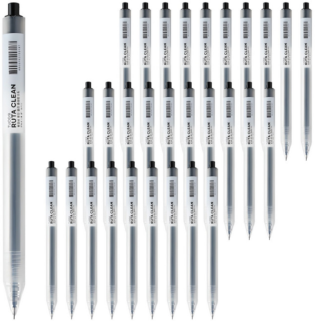 투코비 루타클린 BOCAI 반투명 매트바디 중성펜 0.5mm, 블랙, 36개