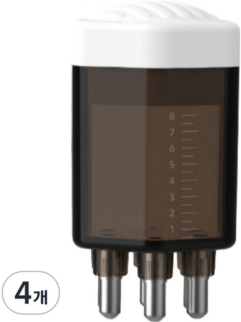 육각 두피 오일 어플리케이터, 4개, 블랙