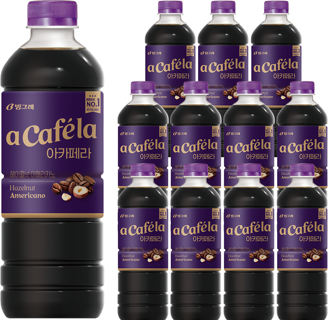 아카페라 올데이 헤이즐넛 아메리카노, 1L, 12개
