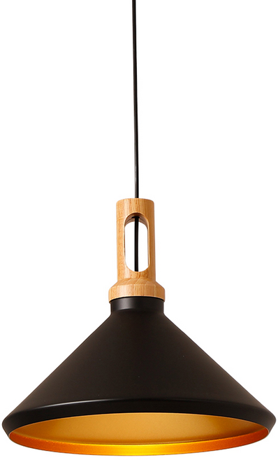 Honey Comb 北歐風原木餐廳單吊燈 黑色 簡約時尚 營造溫馨用餐氛圍, 1個