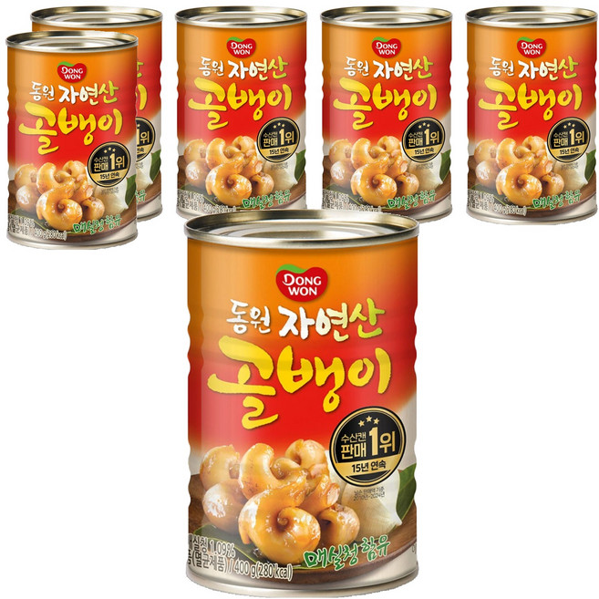 동원 매실청 자연산골뱅이, 400g, 6개