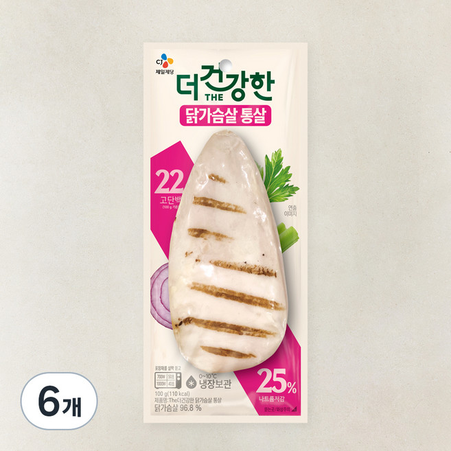 더건강한 닭가슴살 통살, 100g, 1개입, 6개