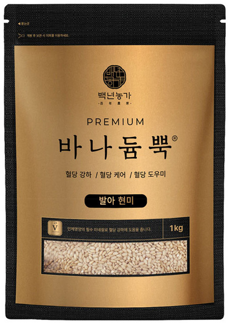 백년농가 바나듐뿍 발아 현미, 1kg, 1개