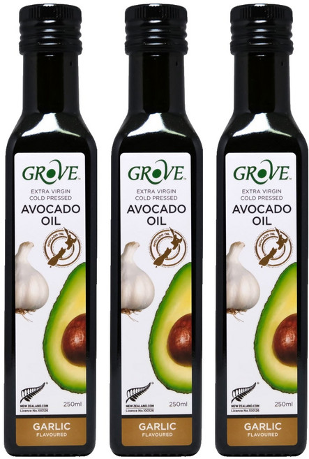 그로브 아보카도 오일 마늘향, 250ml, 3개