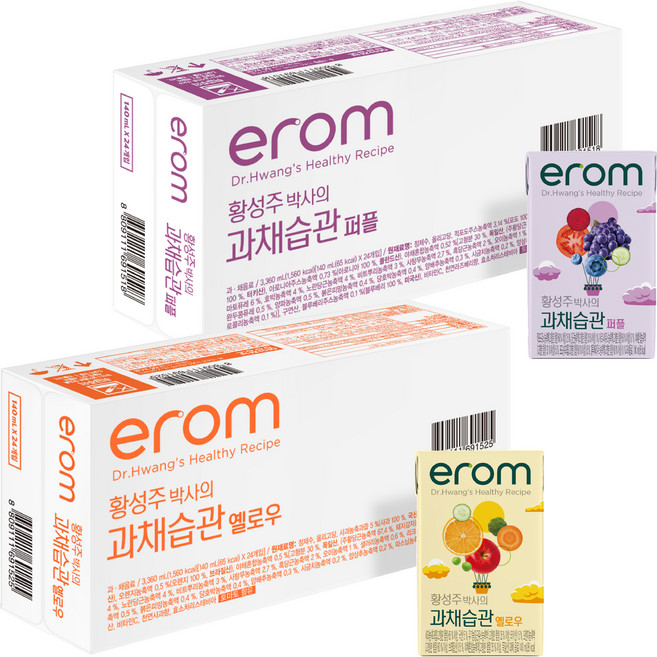 이롬 과채습관 퍼플 24p + 옐로우 24p, 1세트, 140ml