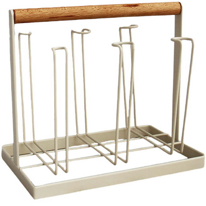 let's cook 樂司廚品 小鐵杯架 20 x 15.5 x 18cm, 白色, 1個