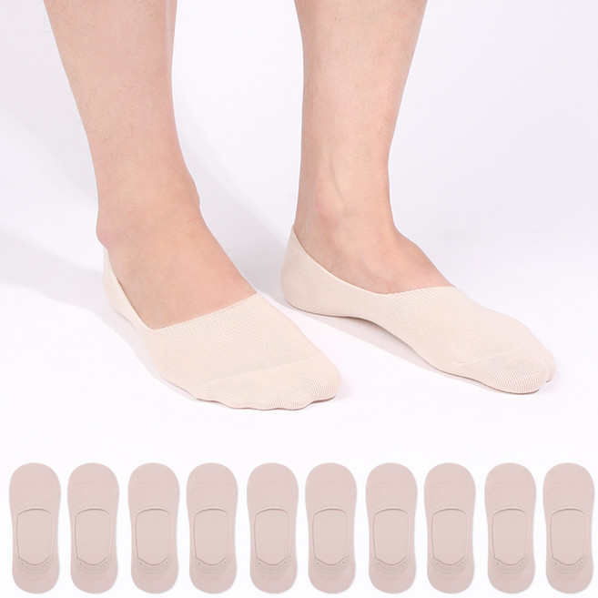 두발로 남성용 안벗겨짐 이중밴드 페이크삭스 10켤레