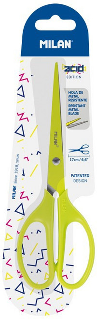 MILAN 極細精密事務剪刀 17cm, 黃色, 1個