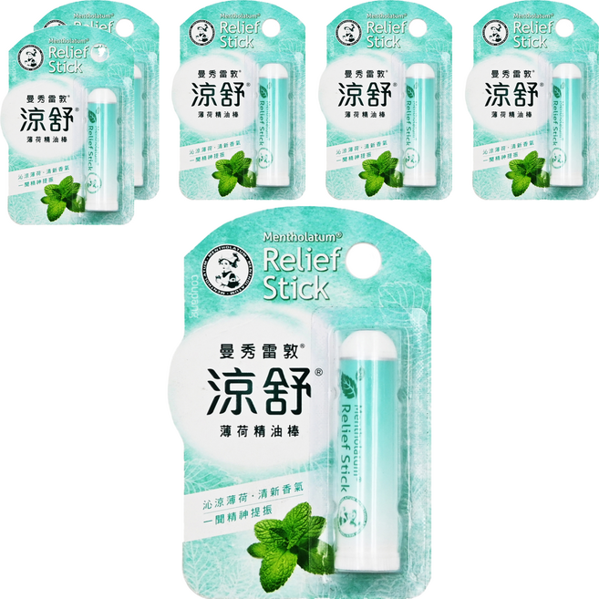 MENTHOLATUM 曼秀雷敦 涼舒 薄荷精油棒 1.25g, 6支