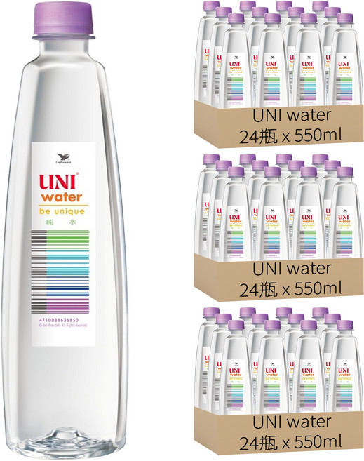 UNI water 純水, 550ml, 72瓶