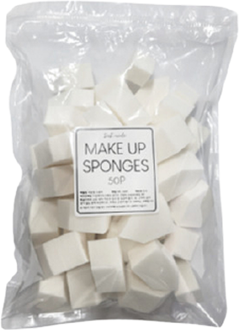 디앤케이 대용량 메이크업 하우스 퍼프 50p, 화이트, 1개