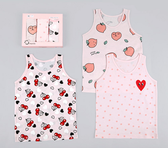 메이키즈 여아용 핑크프룻 런닝 3종 세트