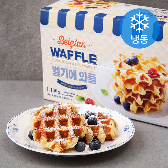 벨기에 와플 (냉동), 55g, 20개입, 1개