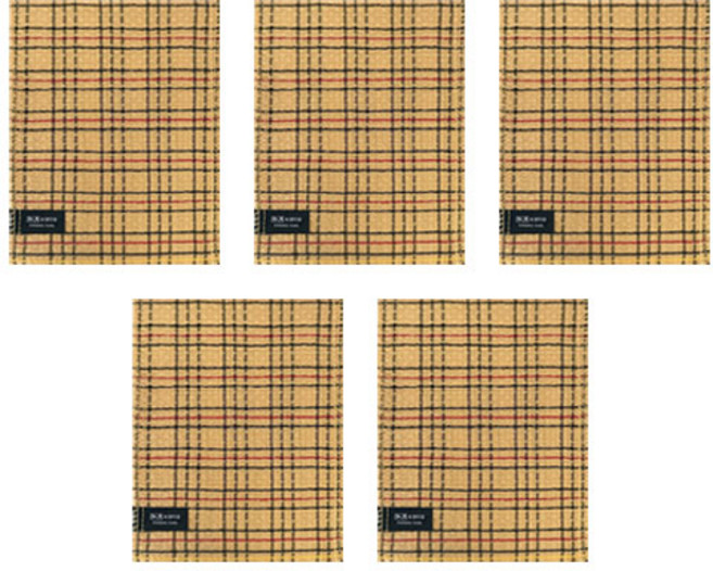 송월타월 샤보렌 체크 때밀이, 노랑, 1개입, 5개