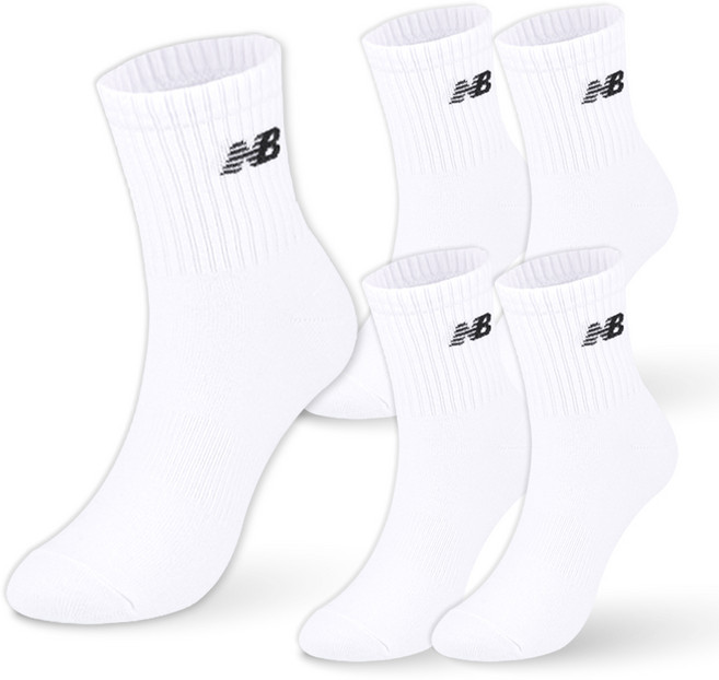 뉴발란스 스탠다드 중목 양말 5팩 NBDSDMDL