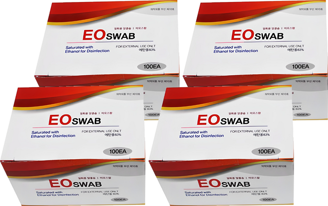 하이안비컴 이오 소독용 에탄올 알콜스왑, 100개입, 4개