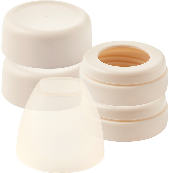 마더케이 베이직 젖병 액세서리 밀폐뚜껑2p+스크류2p+캡1p 세트, 크림, 1세트