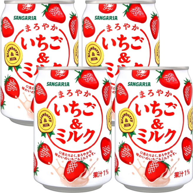 SANGARIA 草莓牛奶, 275ml, 4罐