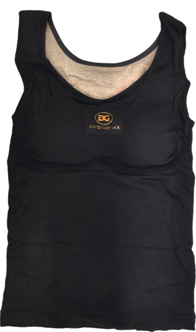 韓文圖標寬肩磨毛背心