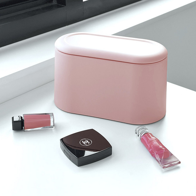 모나코올리브 라파스텔 심플 원터치 미니 휴지통, 심플 원터치 휴지통 핑크