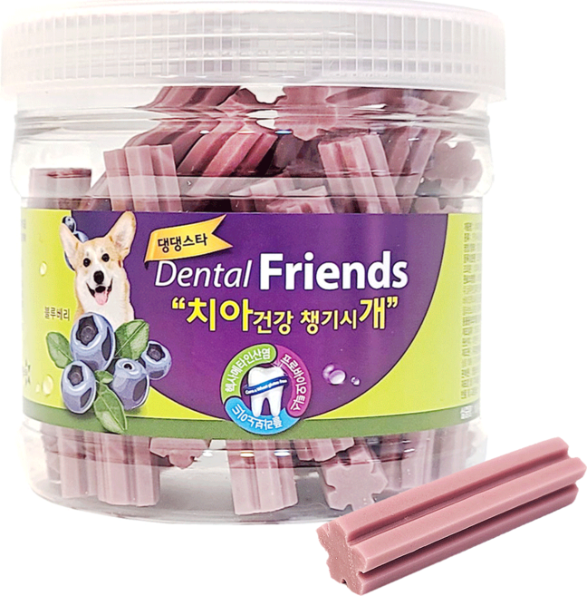 댕댕스타 강아지 덴탈프랜즈 간식, 블루베리, 300g, 1개