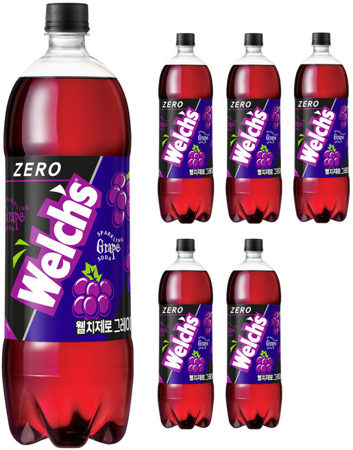 웰치스 제로 그레이프맛, 1.5L, 6개